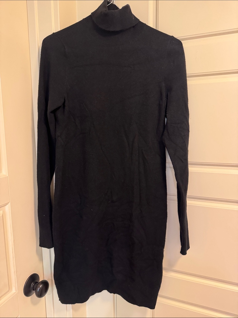 Express Classic Black Turtleneck Knit Sweater Dress